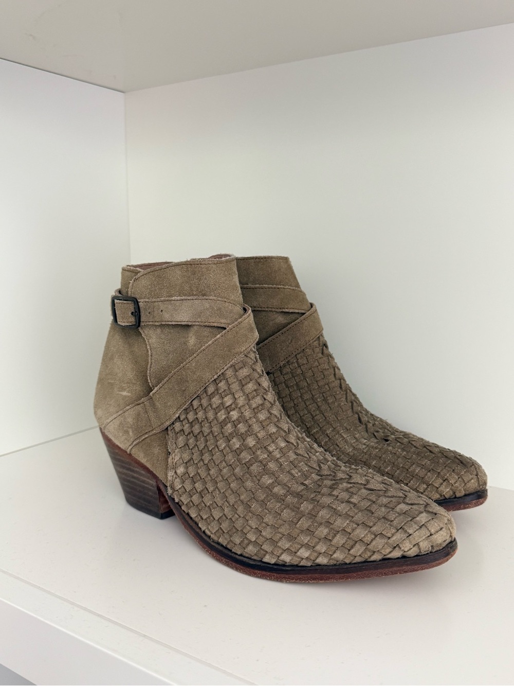 Free People Venture Woven Ankle Booties